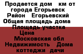 Продается дом 2 км от города Егорьевск › Район ­ Егорьевский › Общая площадь дома ­ 70 › Площадь участка ­ 14 › Цена ­ 3 500 000 - Московская обл. Недвижимость » Дома, коттеджи, дачи продажа   